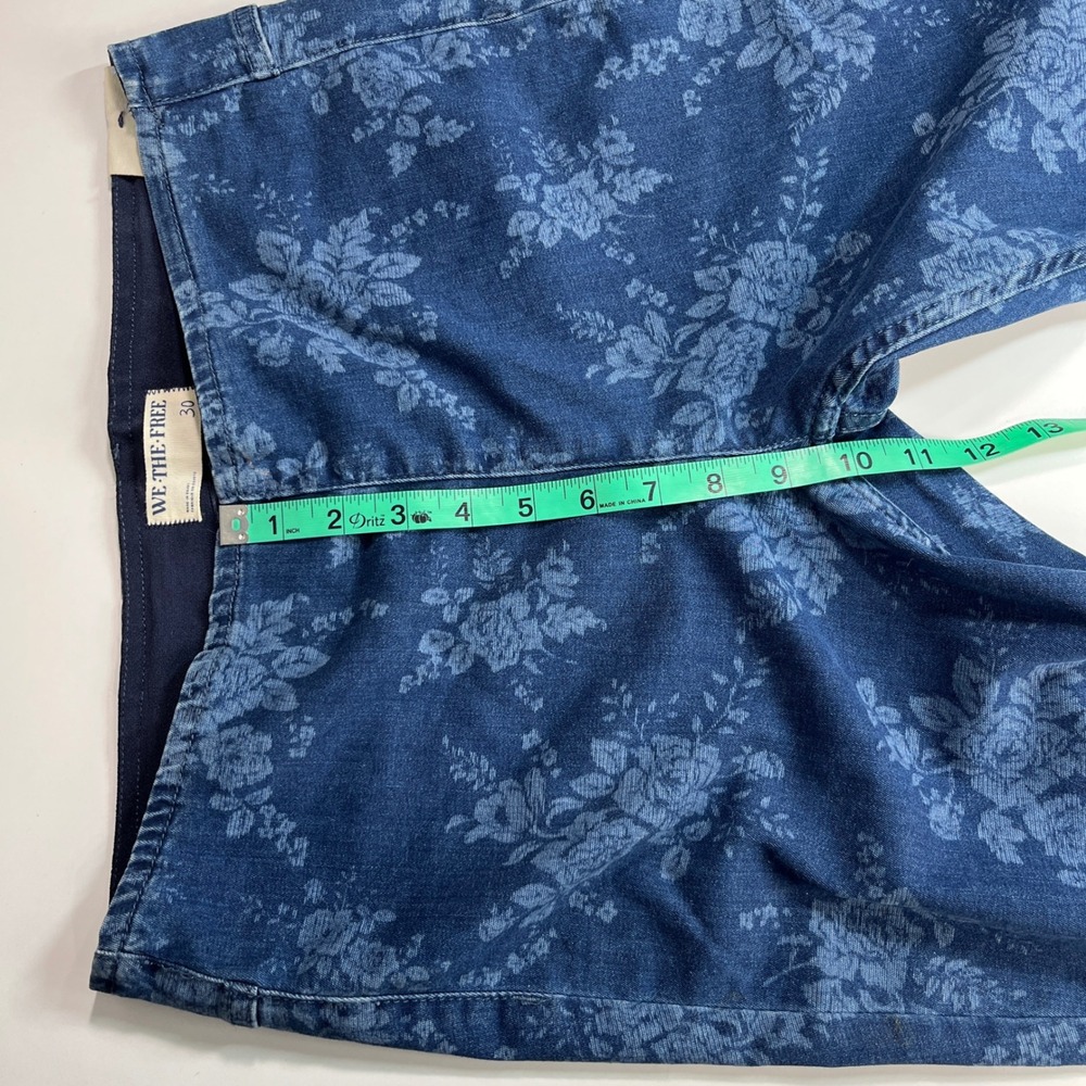 We The Free Blue Floral Denim Flare Jeans - Picture 8 of 15